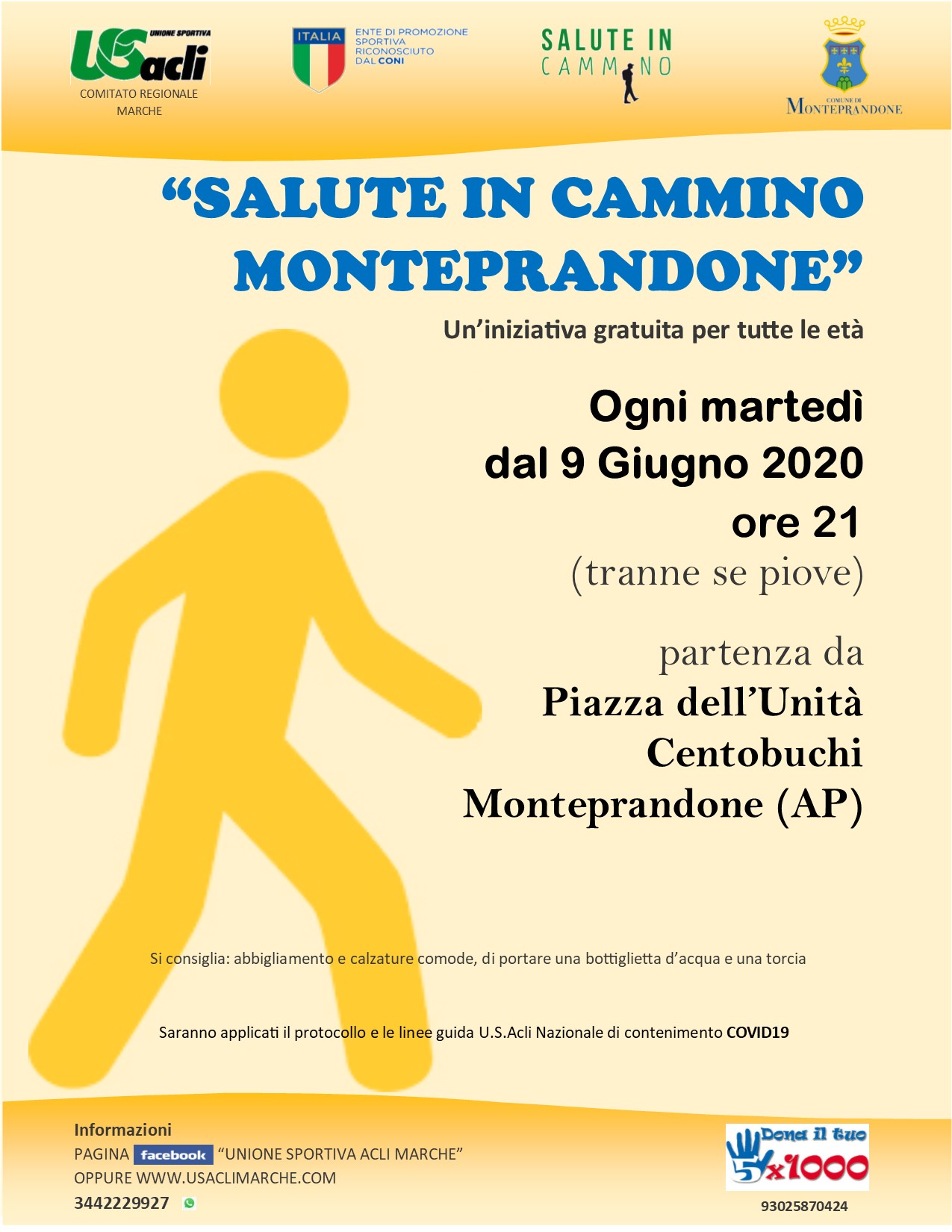 Ogni martedì “Salute in cammino” a Monteprandone